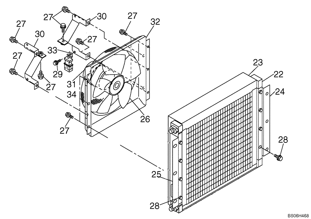 Схема запчастей Case CX330 - (09-27A) - CONDENSER ASSEMBLY (09) - CHASSIS