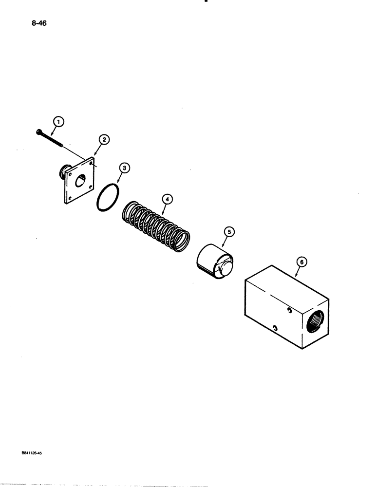 Схема запчастей Case W30 - (8-46) - BYPASS VALVE - COOLER (08) - HYDRAULICS