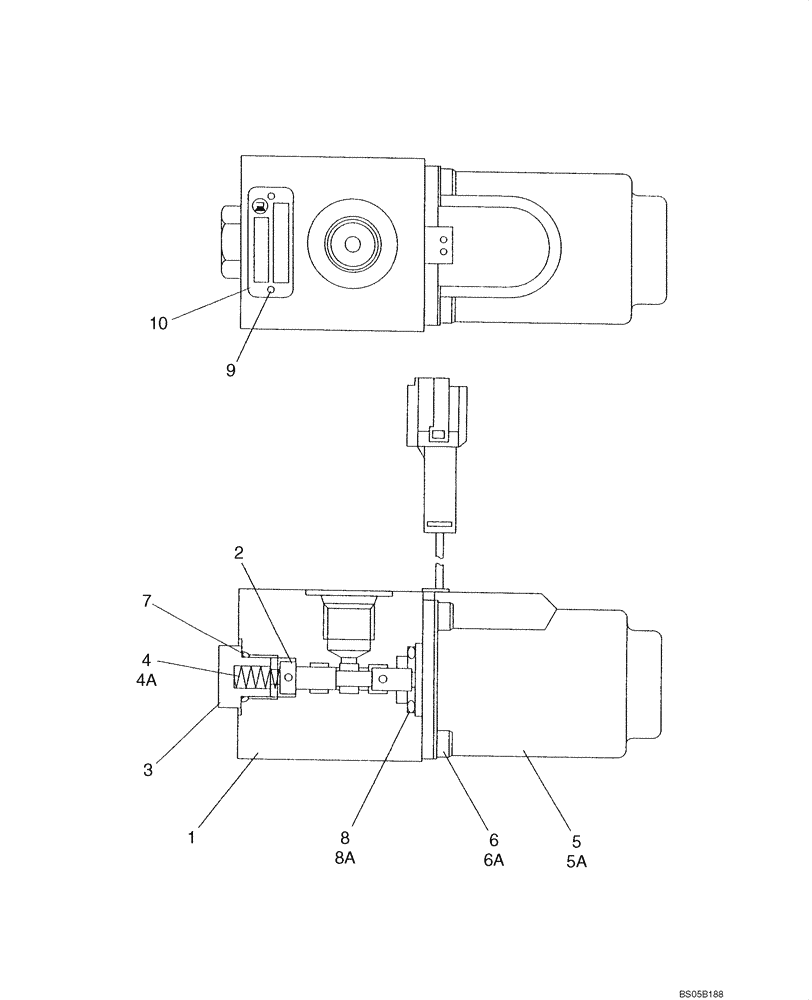 Схема запчастей Case CX210BNLC - (08-75) - VALVE, SOLENOID (08) - HYDRAULICS