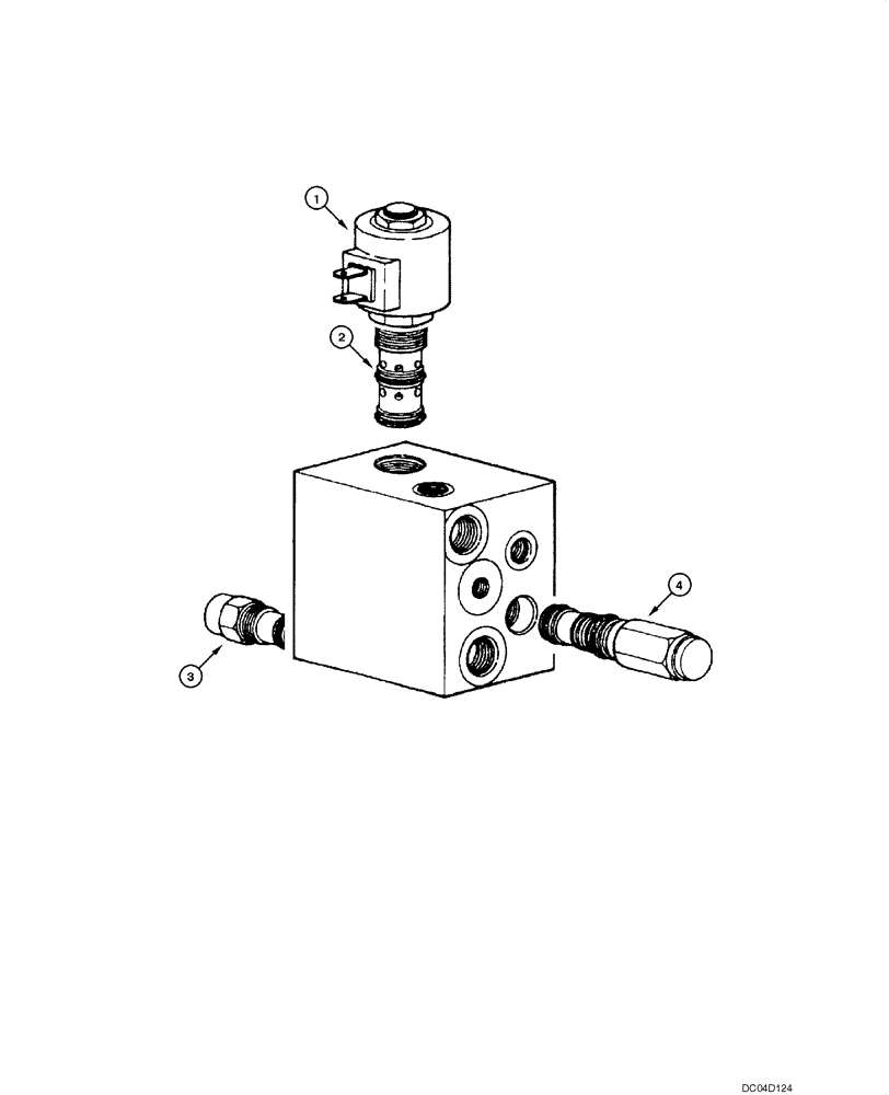 Схема запчастей Case 885 - (08.36[00]) - DIFFERENTIAL LOCK - SOLENOID VAVLE (08) - HYDRAULICS