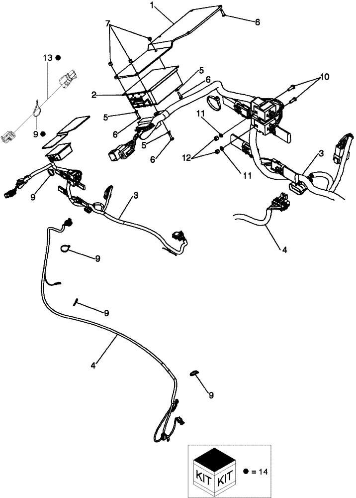 Схема запчастей Case 921E - (04-17) - HARNESS - JOYSTICK STEERING (04) - ELECTRICAL SYSTEMS