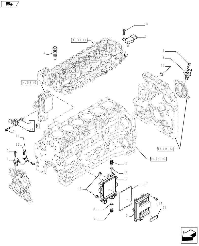 Схема запчастей Case F4DFE6132 A002 - (55.640.01) - ELECTRONIC INJECTION (84362303) (55) - ELECTRICAL SYSTEMS