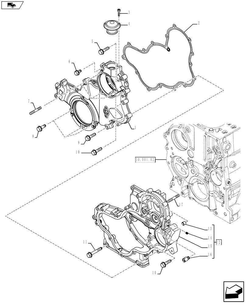 Схема запчастей Case 570NXT - (10.106.03) - CAMSHAFT - TIMING CONTROL (504379044) (10) - ENGINE