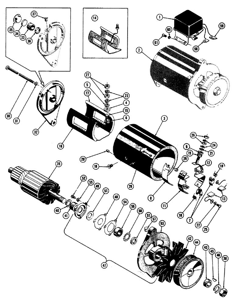 Схема запчастей Case 800 - (080) - (71824) GENERATOR ASSY. (06) - ELECTRICAL SYSTEMS