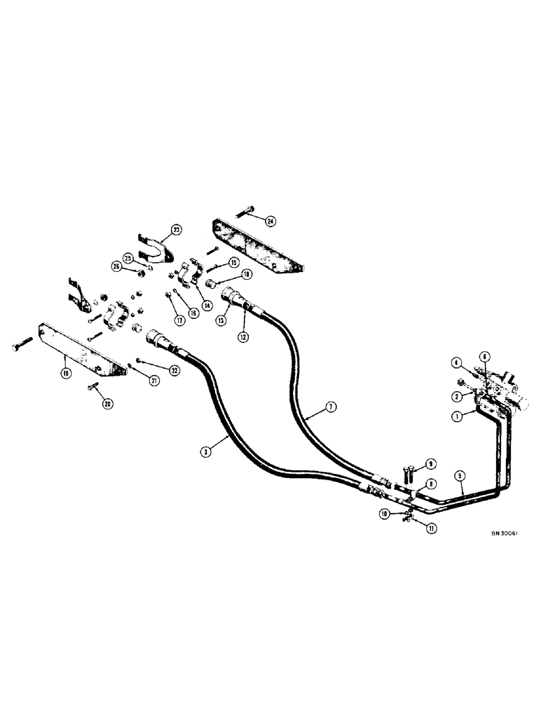 Схема запчастей Case 420 - (162[1]) - PULL BEHIND HYDRAULICS (WITH DRAWBAR TRACTOR, EAGLE HITCH, OR MECHANICAL DOZER) (SERIAL NO. 3003851 AND AFTER) (07) - HYDRAULIC SYSTEM