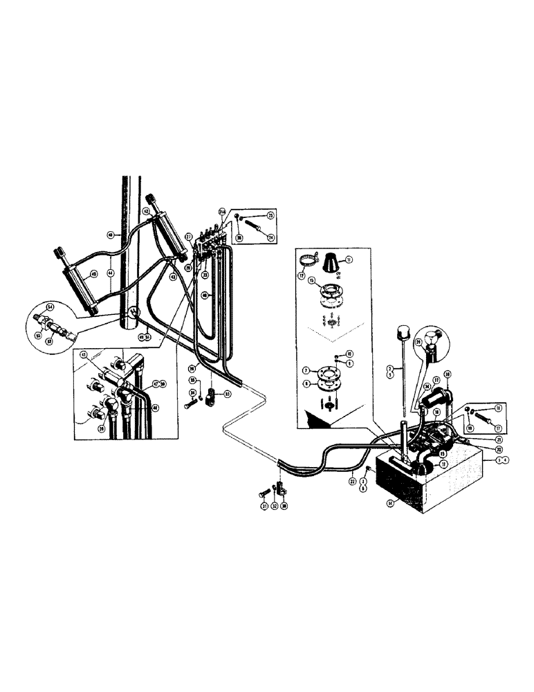 Схема запчастей Case M420 - (28) - BASIC FORK LIFT HYDRAULICS 