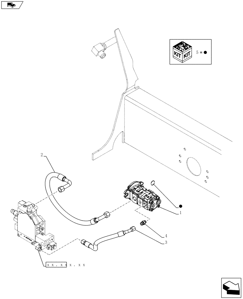 Схема запчастей Case SR200 - (35.220.AA[02]) - AUX HYD, HIGH FLOW, GEAR PUMP (SR200) (35) - HYDRAULIC SYSTEMS