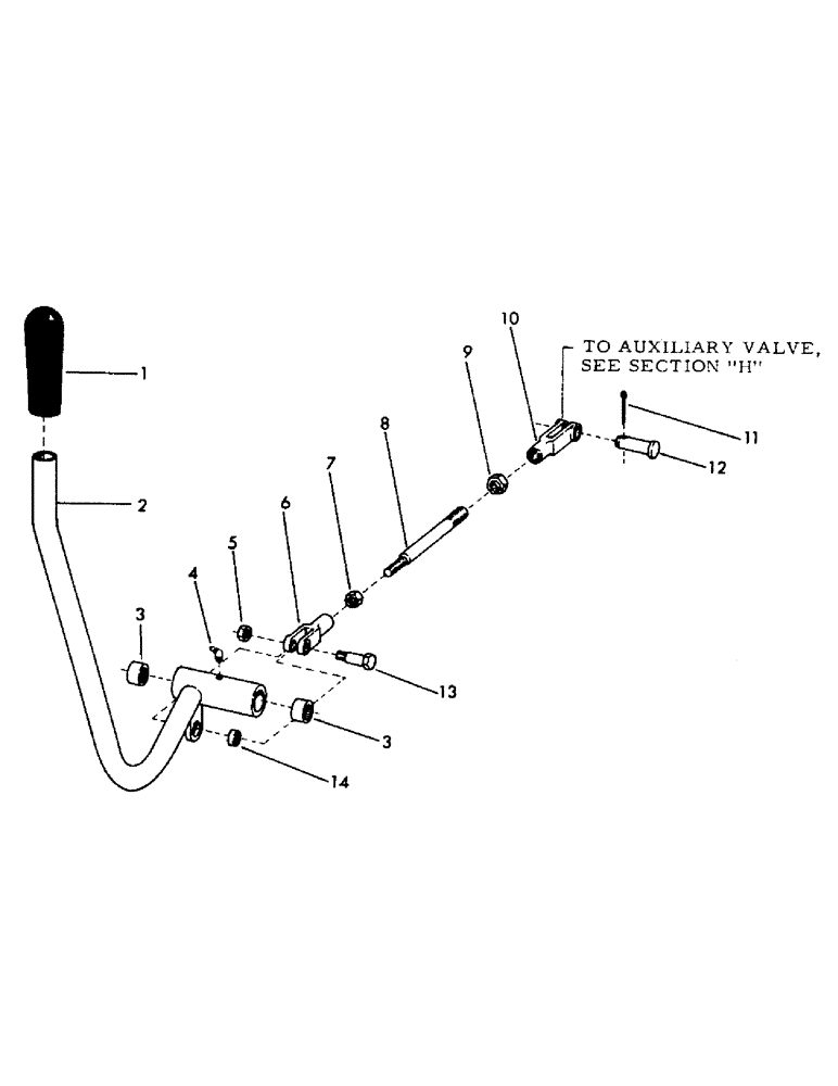 Схема запчастей Case 40EC - (E01) - LEVELER HANDLE AND LINKAGE, (USED ON UNITS WITH SERIAL (05) - UPPERSTRUCTURE CHASSIS