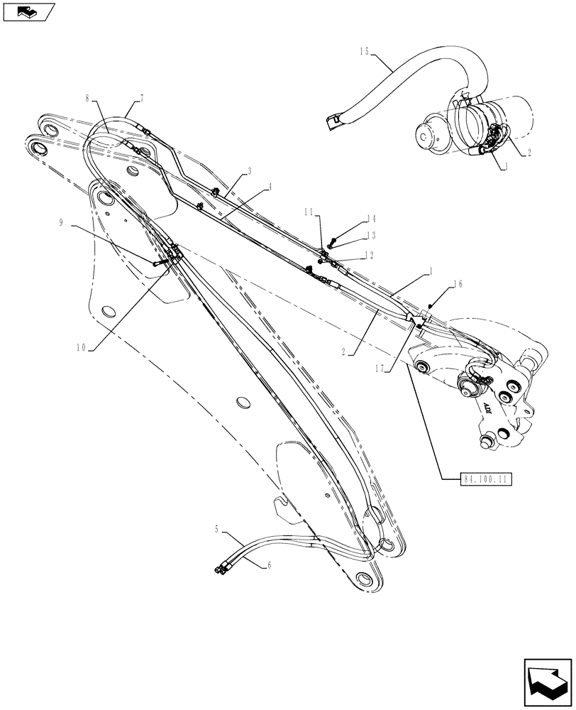 Схема запчастей Case 590SN - (35.727.0101) - HYDRAULICS - COUPLER, BACKHOE BUCKET (STANDARD DIPPER) (35) - HYDRAULIC SYSTEMS