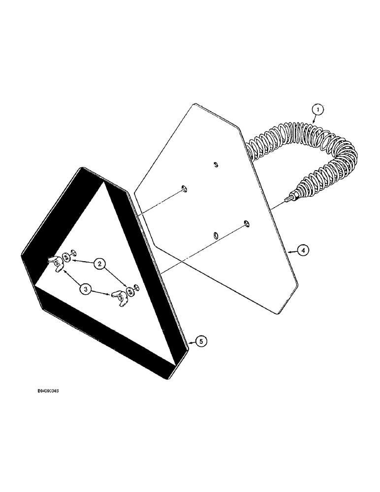 Схема запчастей Case 580SL - (9-132) - SLOW MOVING VEHICLE EMBLEM (09) - CHASSIS/ATTACHMENTS