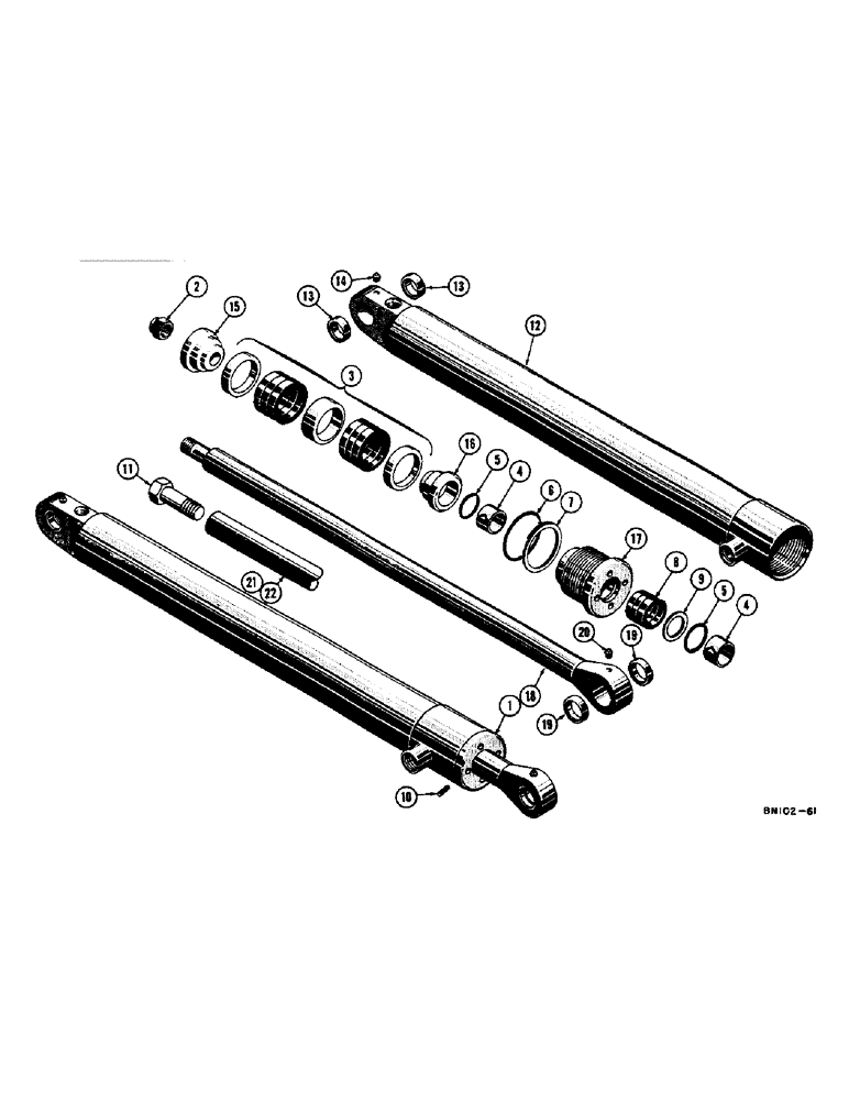 Схема запчастей Case 42 - (44) - D28041 HYDRAULIC LIFT CYLINDERS 