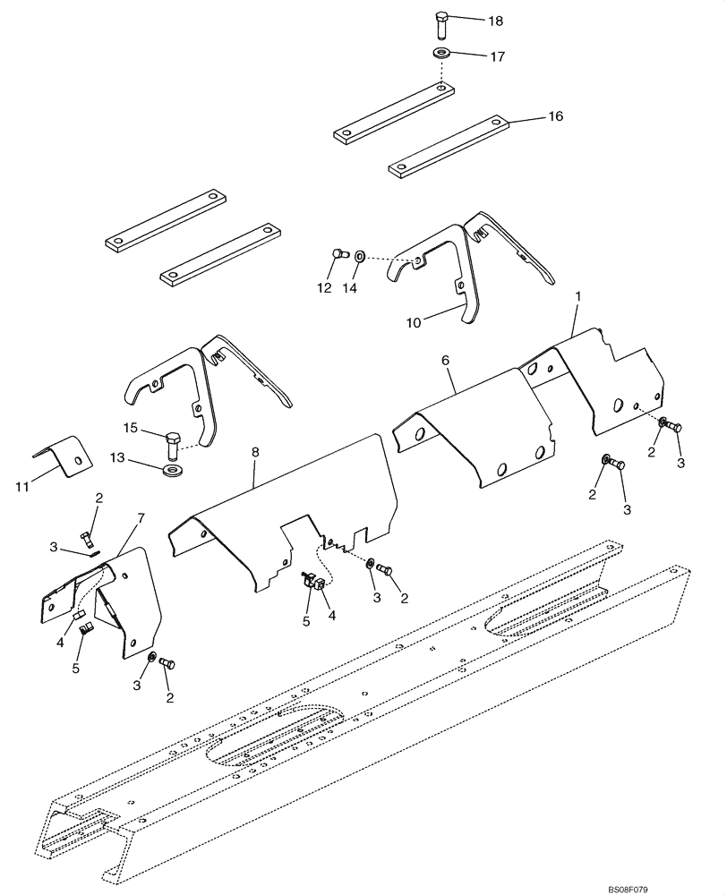 Схема запчастей Case 650L - (48.130.02) - FRAME, TRACK - COVERS (48) - TRACKS & TRACK SUSPENSION