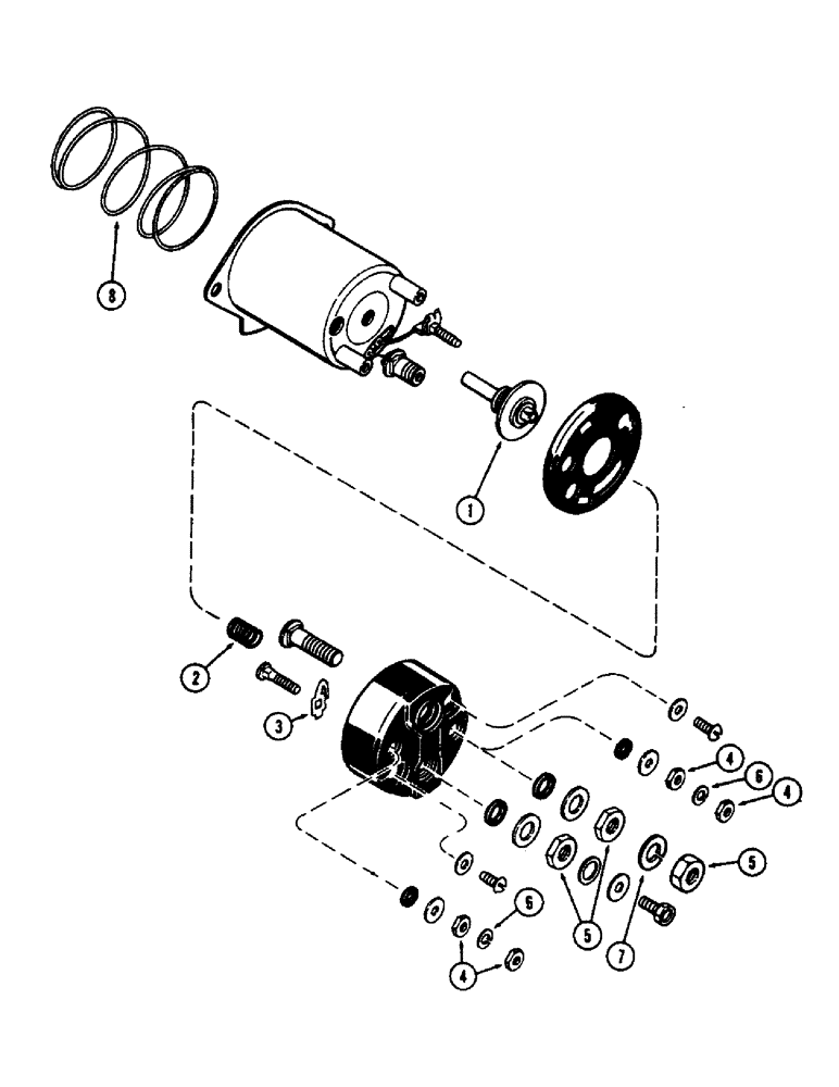 Схема запчастей Case 1700-SERIES - (060) - G44891 SOLENOID, 188 DIESEL ENGINE (55) - ELECTRICAL SYSTEMS