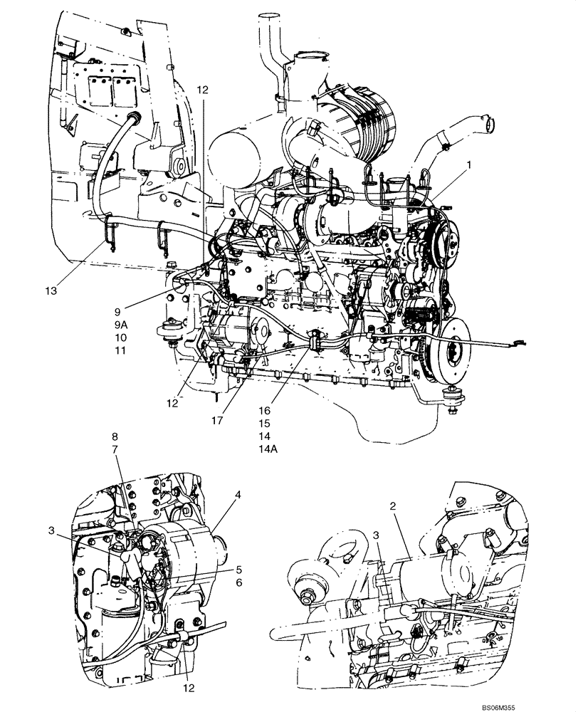 Схема запчастей Case 1150K - (04-05) - HARNESS, ENGINE (RIGHT-HAND SIDE) - ALTERNATOR / STARTER (04) - ELECTRICAL SYSTEMS