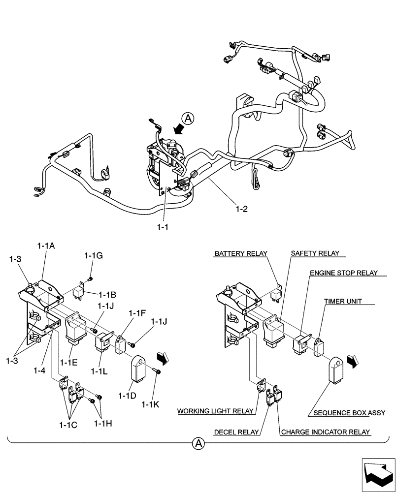 Схема запчастей Case CX31B - (01-095[02]) - ELEC ASSY, UPP (55) - ELECTRICAL SYSTEMS