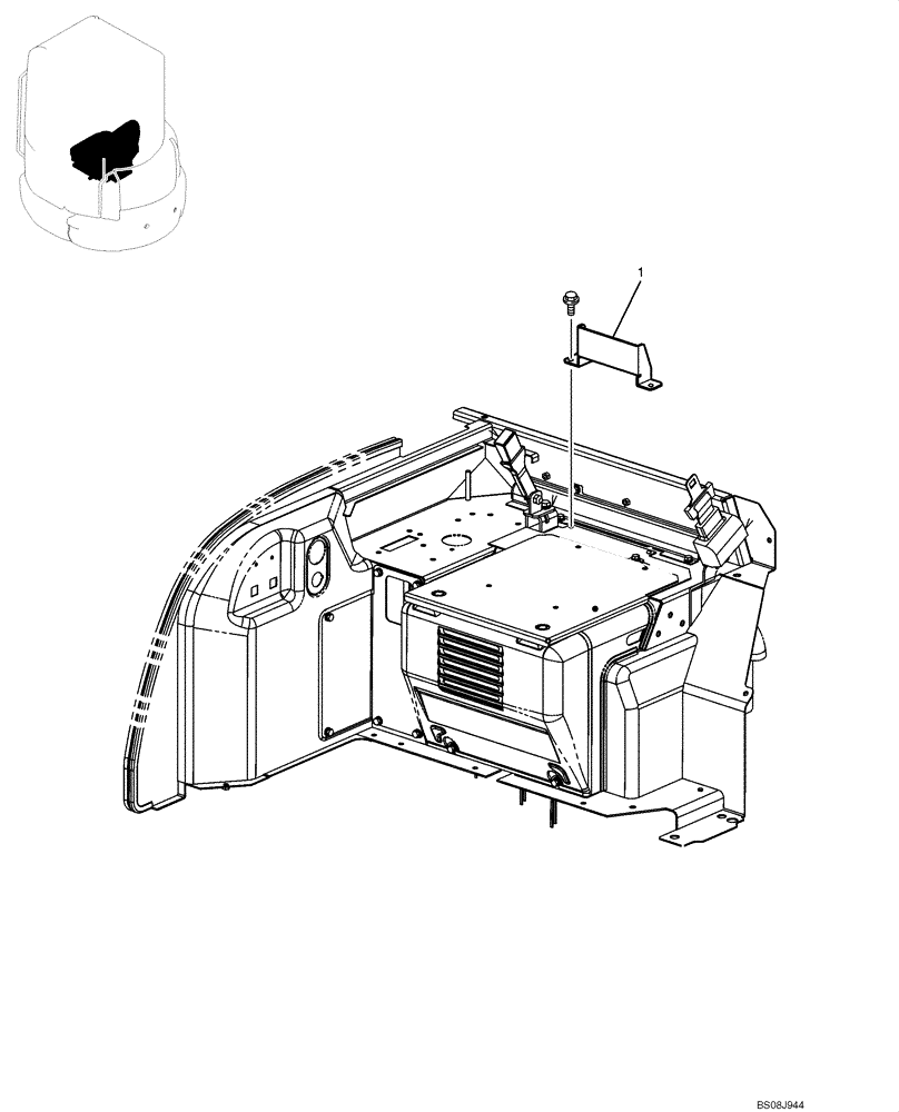 Схема запчастей Case CX50B - (05-016) - STOPPER ASSY (COOLER) (PW25H01067F1) OPTIONAL PARTS