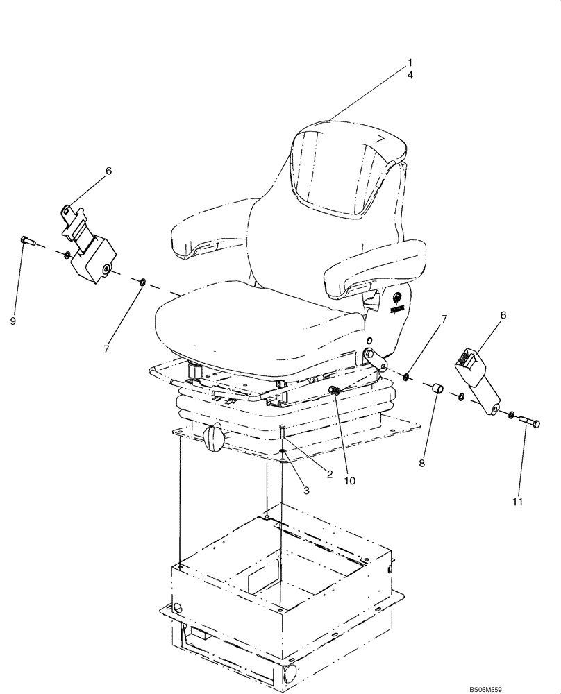 Схема запчастей Case 921E - (09-42) - SEAT - MOUNTING/SEAT BELTS - EUROPE (09) - CHASSIS