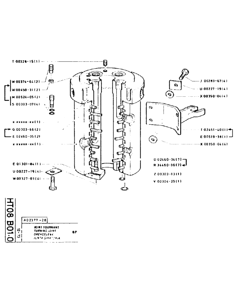 Схема запчастей Case GCK120 - (201) - TURNING JOINT 