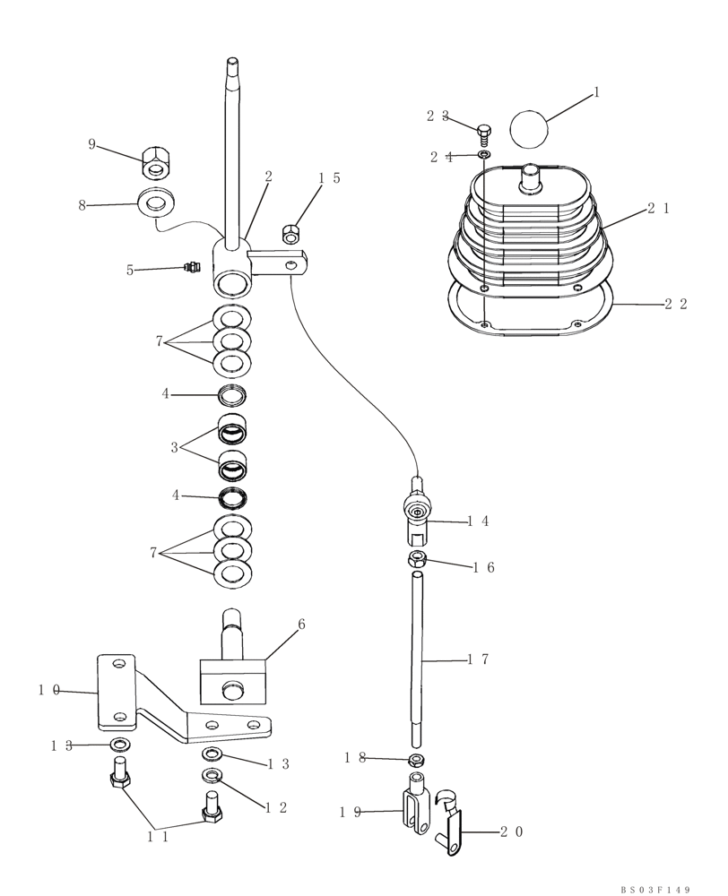 Схема запчастей Case 850K - (08-17) - CONTROLS - LEVER AND LINKAGE, FOURTH SPOOL (08) - HYDRAULICS