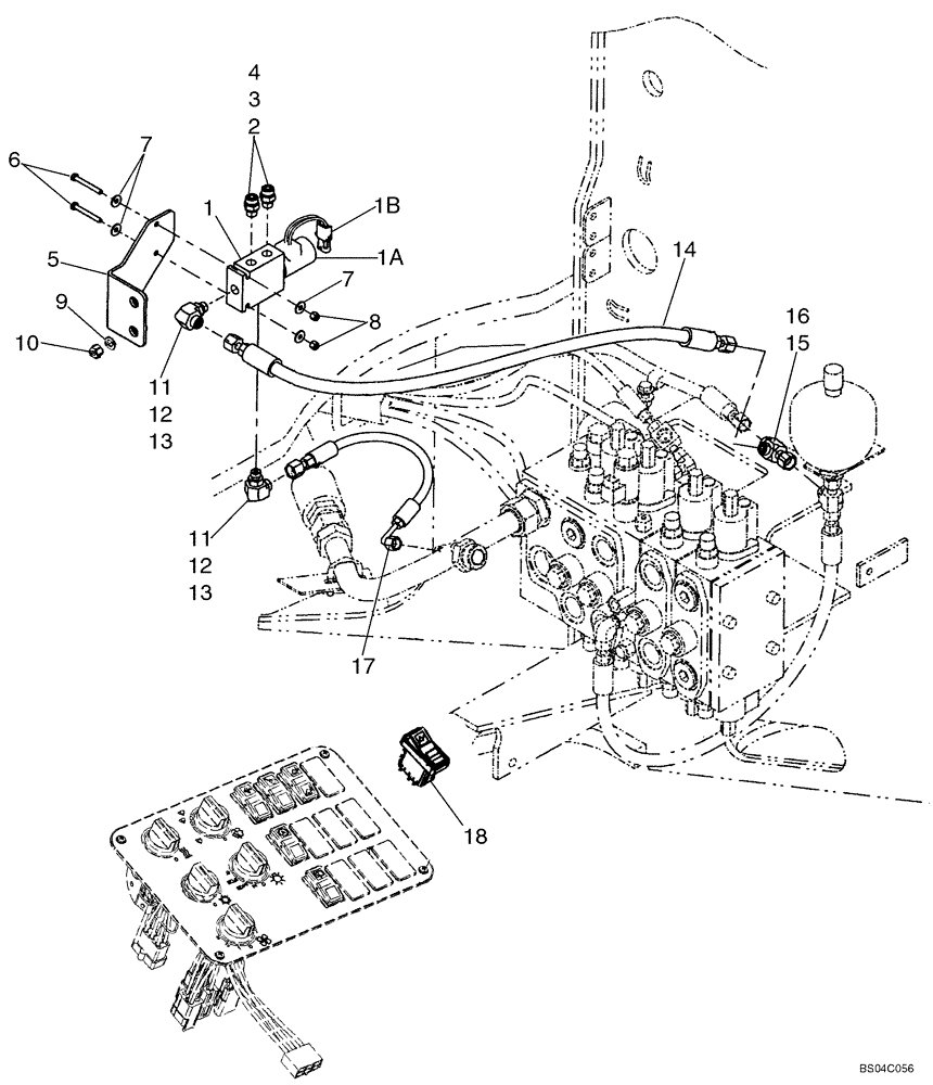 Схема запчастей Case 721D - (08-14B) - HYDRAULICS - COUPLER LOCKING (08) - HYDRAULICS