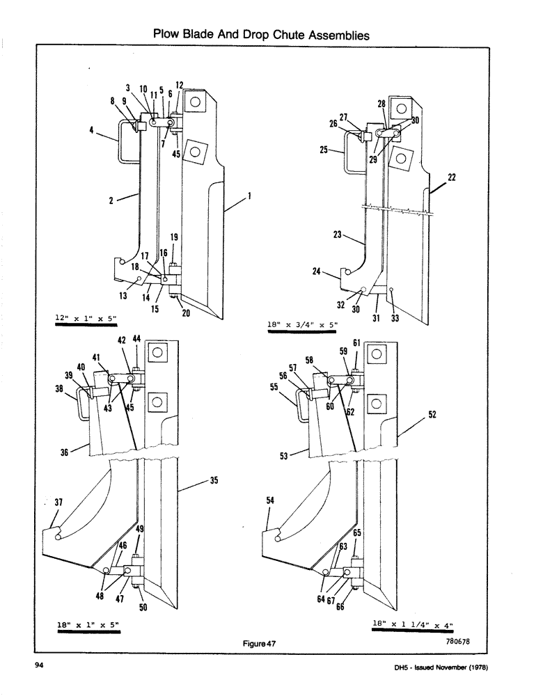 Схема запчастей Case DH5 - (094) - PLOW BLADE AND DROP CHUTE ASSEMBLIES (89) - TOOLS