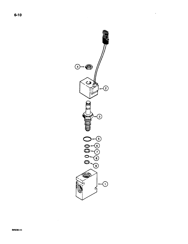 Схема запчастей Case W14C - (6-10) - CLUTCH CUTOUT SOLENOID VALVE (06) - POWER TRAIN