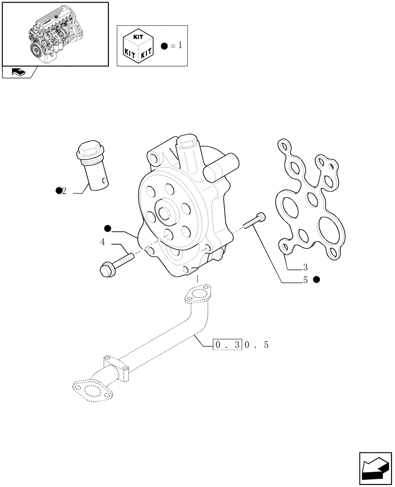 Схема запчастей Case F3BE0684N E904 - (0.30.0) - PUMP, ENGINE OIL & RELATED PARTS (99458824) 