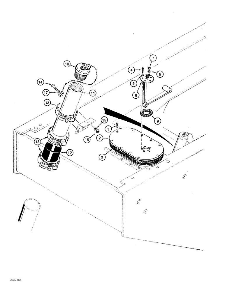 Схема запчастей Case 821B - (3-06) - FUEL TANK FILLER AND SENDER (03) - FUEL SYSTEM