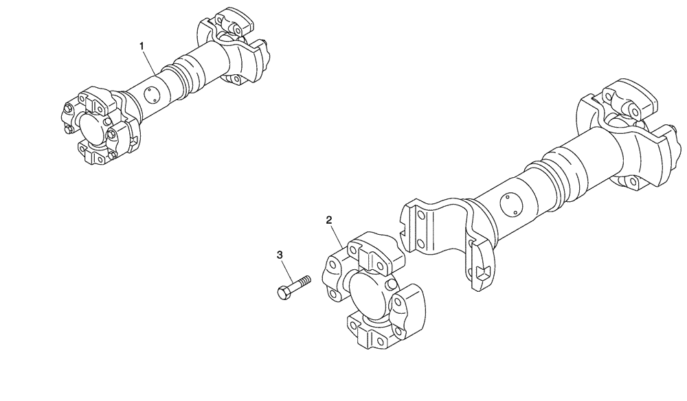 Схема запчастей Case 330 - (24FG0000046[02]) - DRIVE SHAFTS - 300 HP ENGINE VERSION (89500409535) (03) - Converter / Transmission