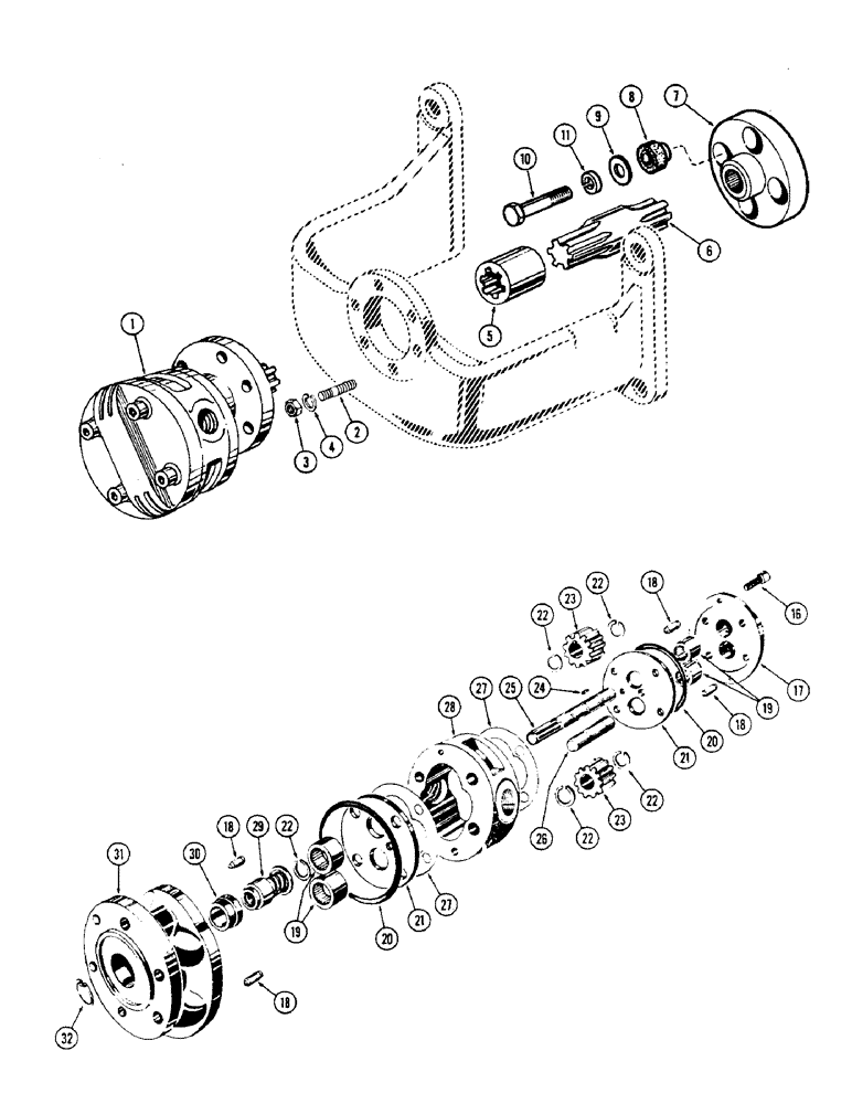 Схема запчастей Case 500 - (110) - HYDRAULIC PUMP AND DRIVE (07) - HYDRAULIC SYSTEM