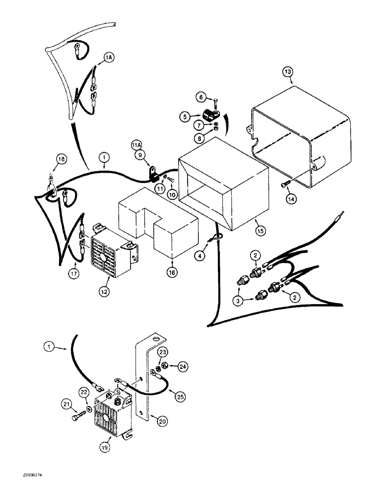 Схема запчастей Case 1150E - (4-58) - BACKUP ALARM, PARTS USED ON ALL MODELS (04) - ELECTRICAL SYSTEMS