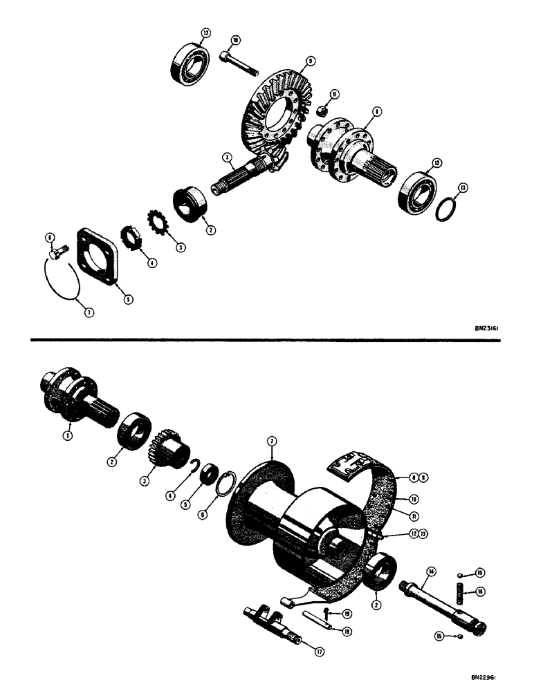 Схема запчастей Case 310C - (170) - C-3 WINCH PINION AND BEVEL GEARS (05) - UPPERSTRUCTURE CHASSIS