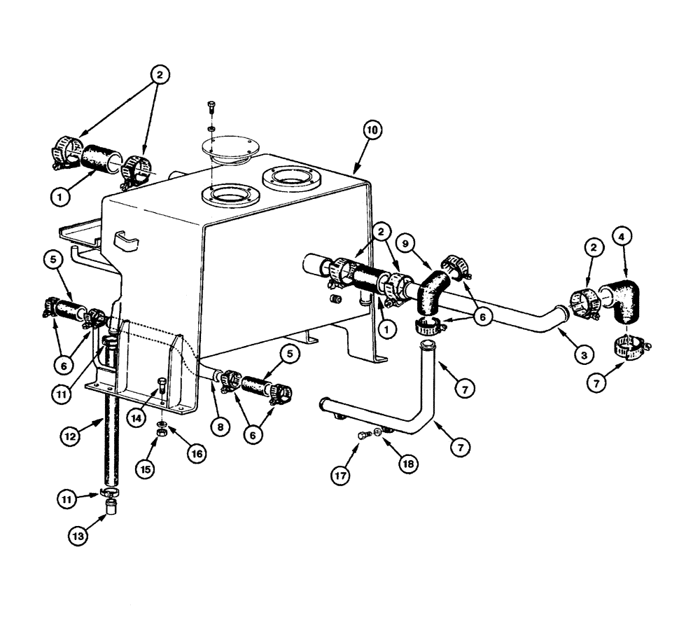 Схема запчастей Case 865 - (02.03[00]) - COOLING SYSTEM (02) - ENGINE