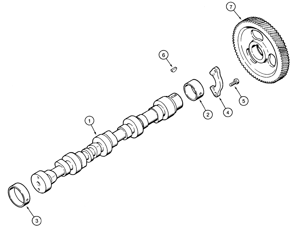 Схема запчастей Case 750H - (02-17) - CAMSHAFT (02) - ENGINE