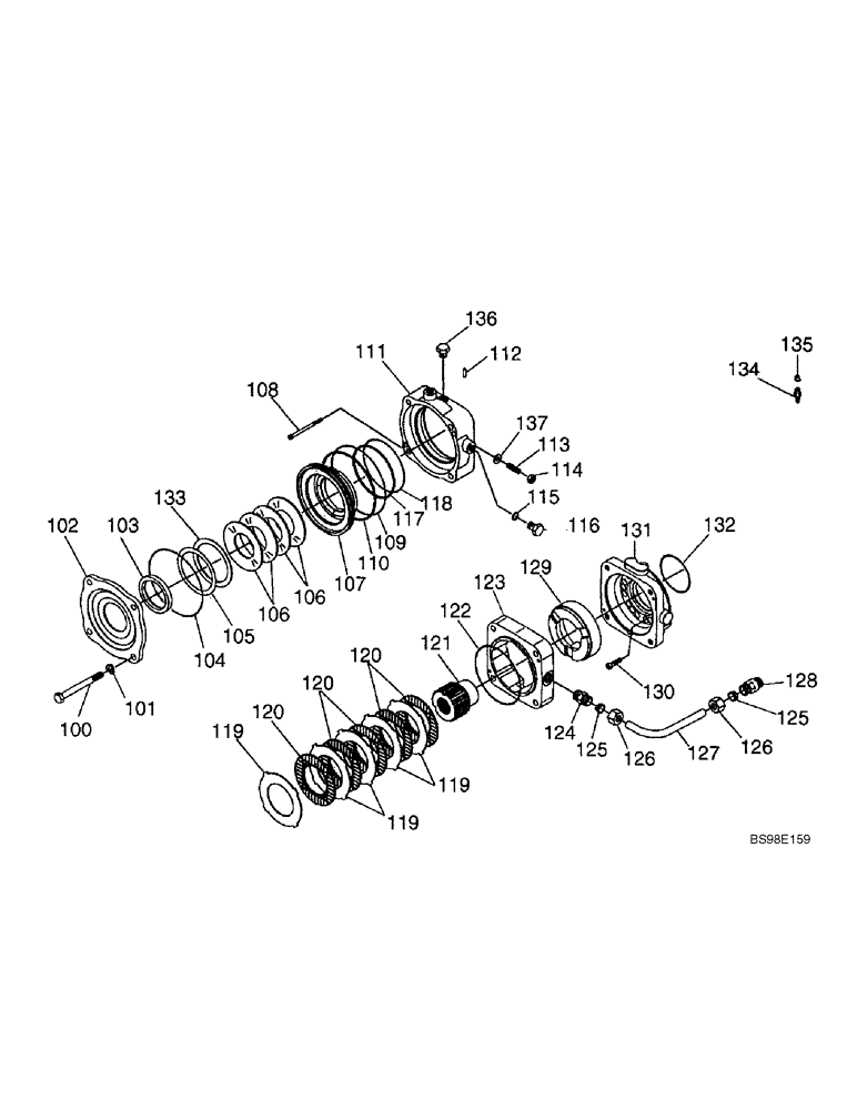 Схема запчастей Case 686G - (6-20) - FRONT AXLE PARKING BRAKE (BSN 686G JFE0000706; 686GXR JFE0001848; 688G JFE0003613) (06) - POWER TRAIN