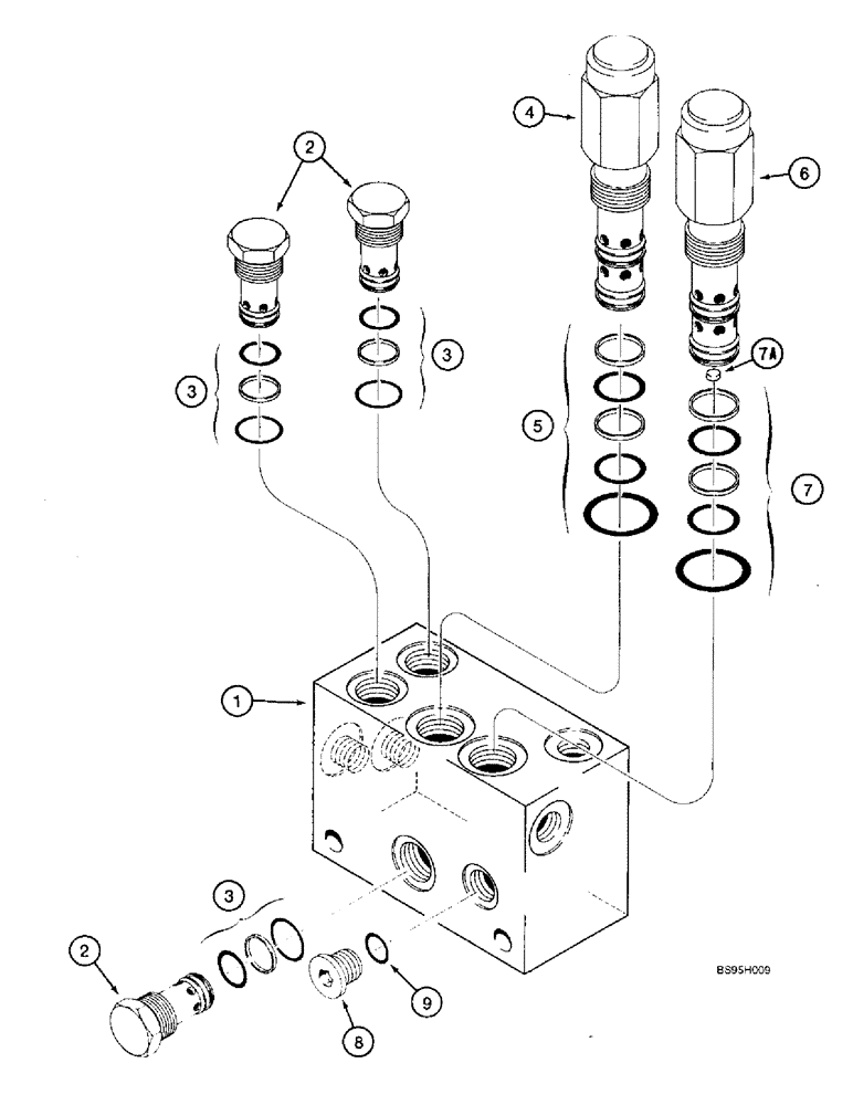 Схема запчастей Case 821B - (8-82) - PRESSURE REDUCING VALVE - 108525A1 (08) - HYDRAULICS