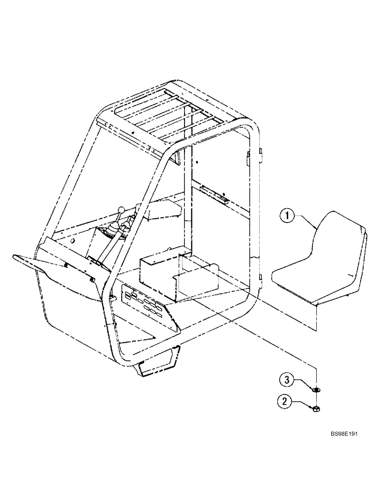 Схема запчастей Case 686G - (9-08) - SEAT OPTIONS AND MOUNTING (09) - CHASSIS/ATTACHMENTS