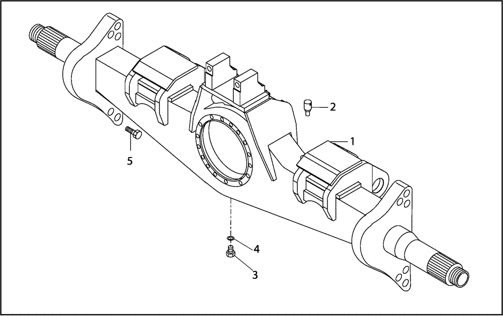 Схема запчастей Case 327B - (32A00000645[001]) - HOUSING, INTERMEDIATE AXLE (87515676) (11) - AXLES/WHEELS