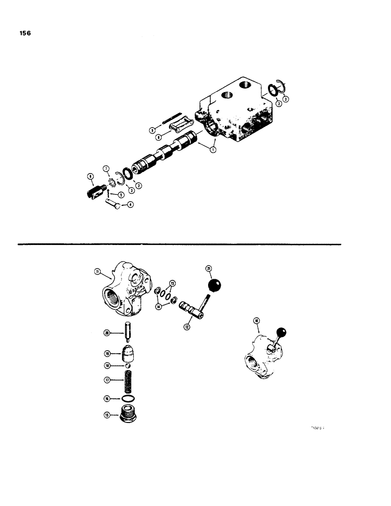 Схема запчастей Case 35 - (156) - D45399 DIVERSION VALVE 