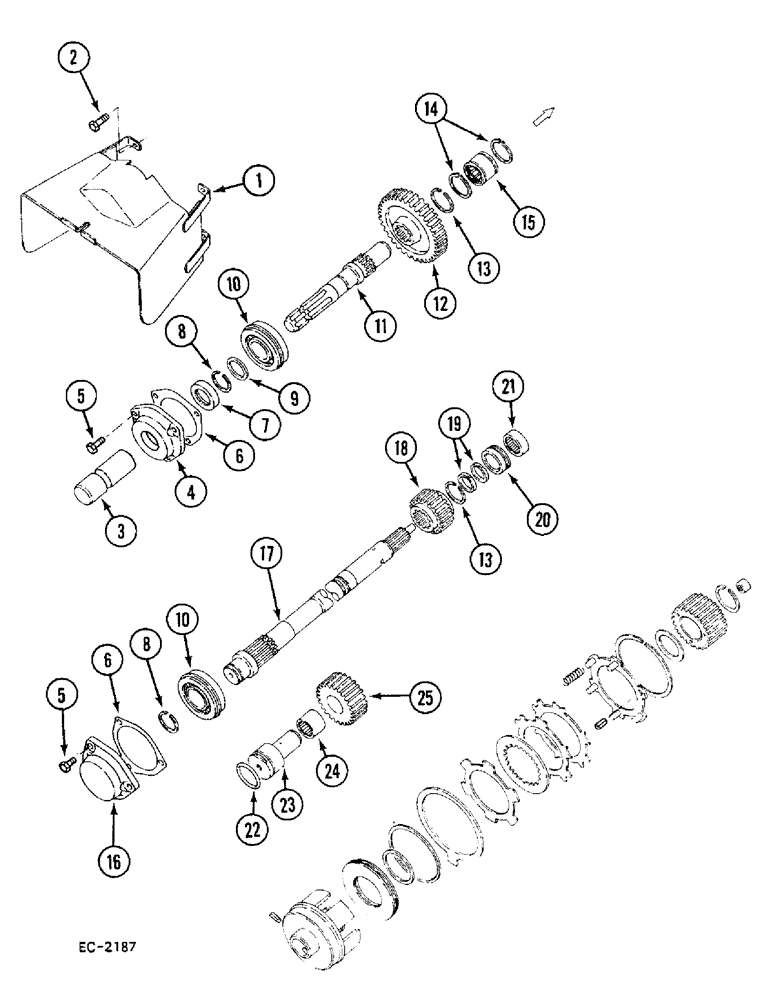 Схема запчастей Case 380B - (6-210) - INDEPENDENT POWER TAKEOFF, SINGLE SPEED (06) - POWER TRAIN