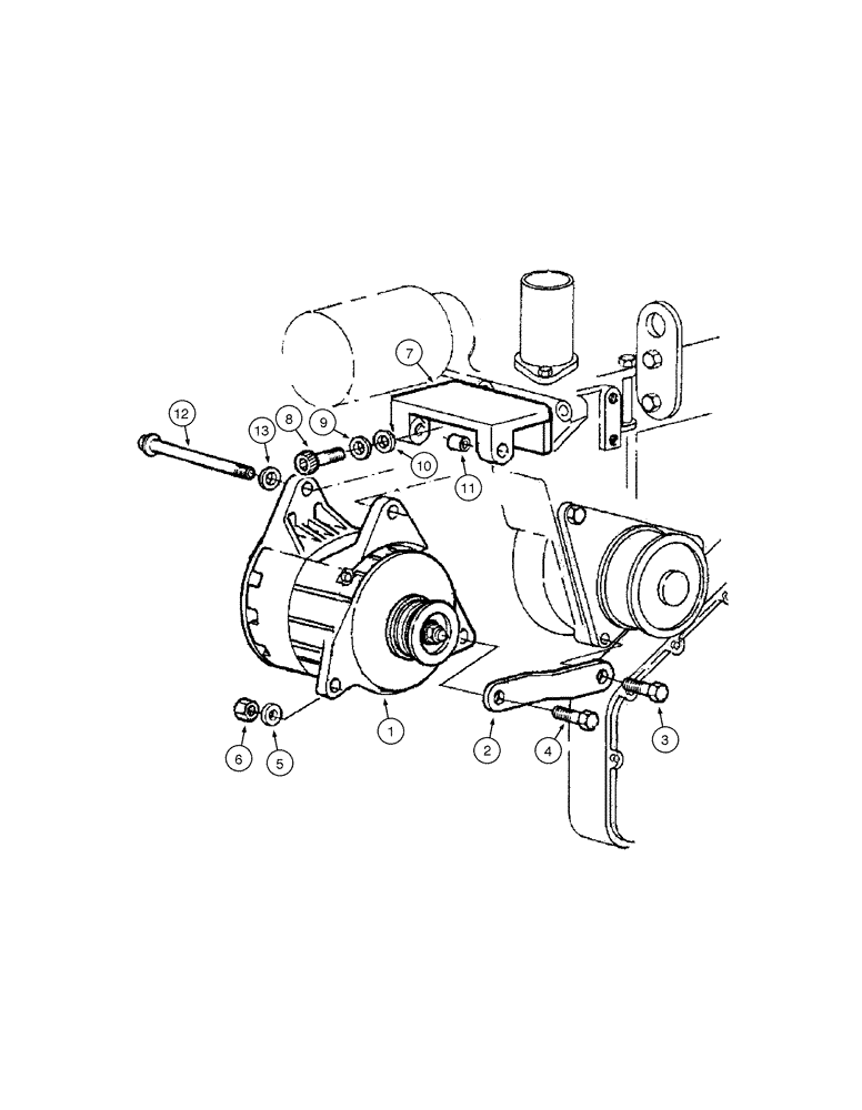 Схема запчастей Case 885 - (04-04[01]) - ALTERNADOR 80A - ASSEMBLY (04) - ELECTRICAL SYSTEMS