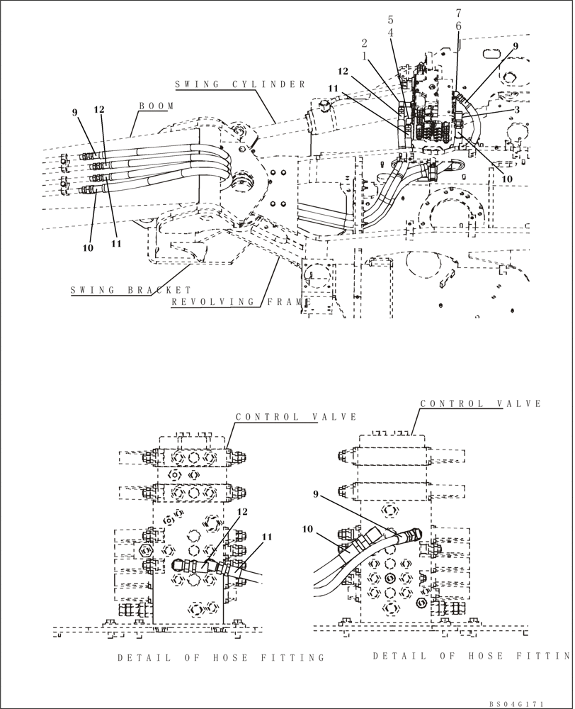 Схема запчастей Case CX80 - (08-24) - HYDRAULICS - ARM AND BUCKET (08) - HYDRAULICS