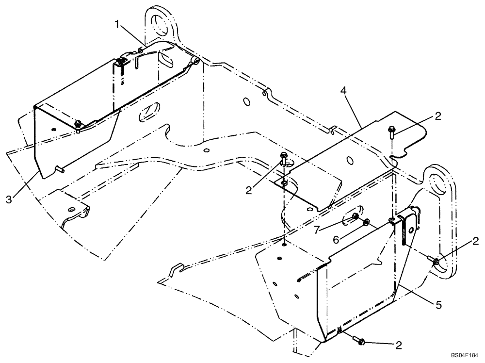 Схема запчастей Case 521D - (09-18B) - BATTERY COVERS - IF USED (09) - CHASSIS