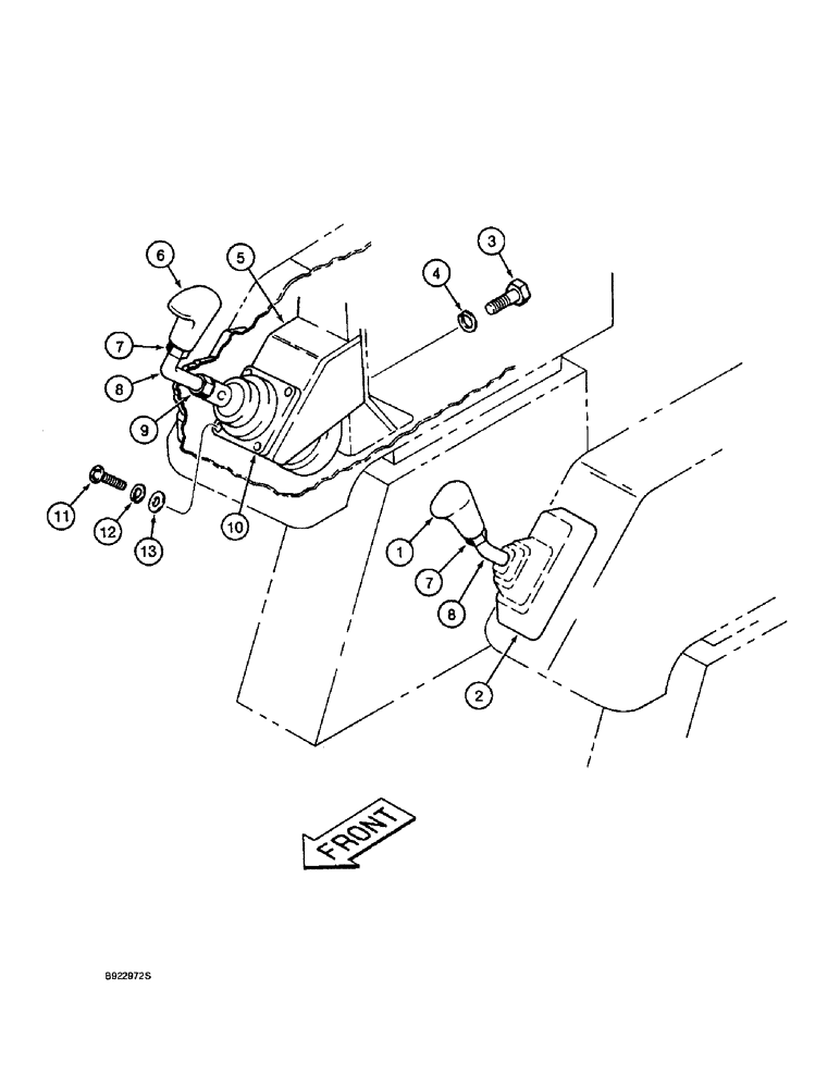 Схема запчастей Case 9010 - (8-28) - HYDRAULIC CONTROL CIRCUIT, REMOTE CONTROL LEVERS, CONTROLLERS AND MOUNTING (08) - HYDRAULICS