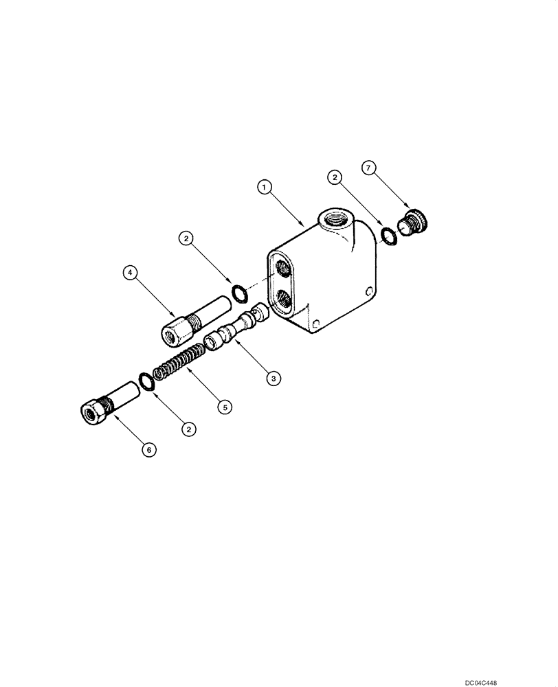 Схема запчастей Case 845 - (05.05[00]) - VALVE - PRIORITY - ASSEMBLY (05) - STEERING