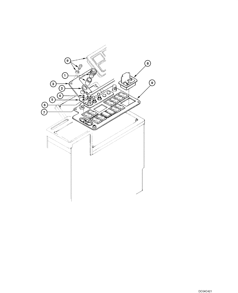 Схема запчастей Case 845 - (04.08[00]) - ELECTRIC SYSTEM - CIGARETTE LIGHTER (04) - ELECTRICAL SYSTEMS