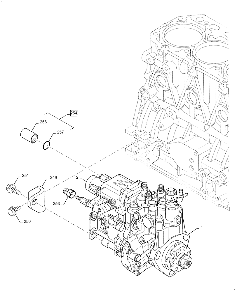 Схема запчастей Case CX31B - (ENGINE-11[1]) - FUEL INJECTION PUMP (10) - ENGINE