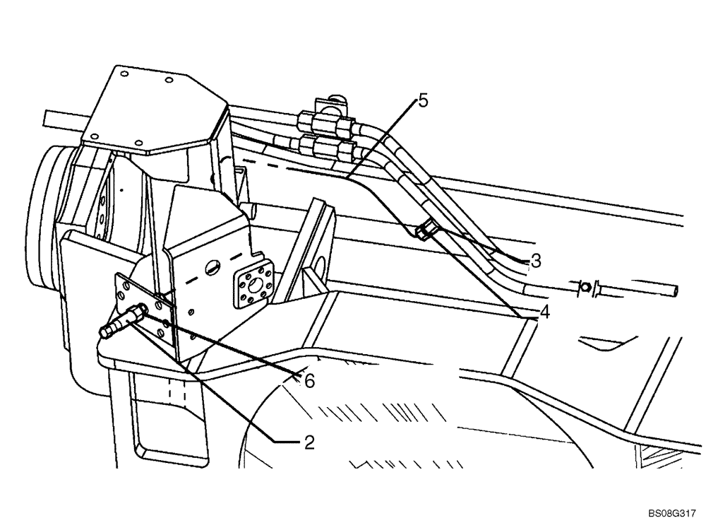 Схема запчастей Case 335 - (47A02001829[003]) - COOLING OIL SENSOR RELOCATION, FRONT BRAKE (UPGRADE BULLETIN W0706) (33) - BRAKES & CONTROLS