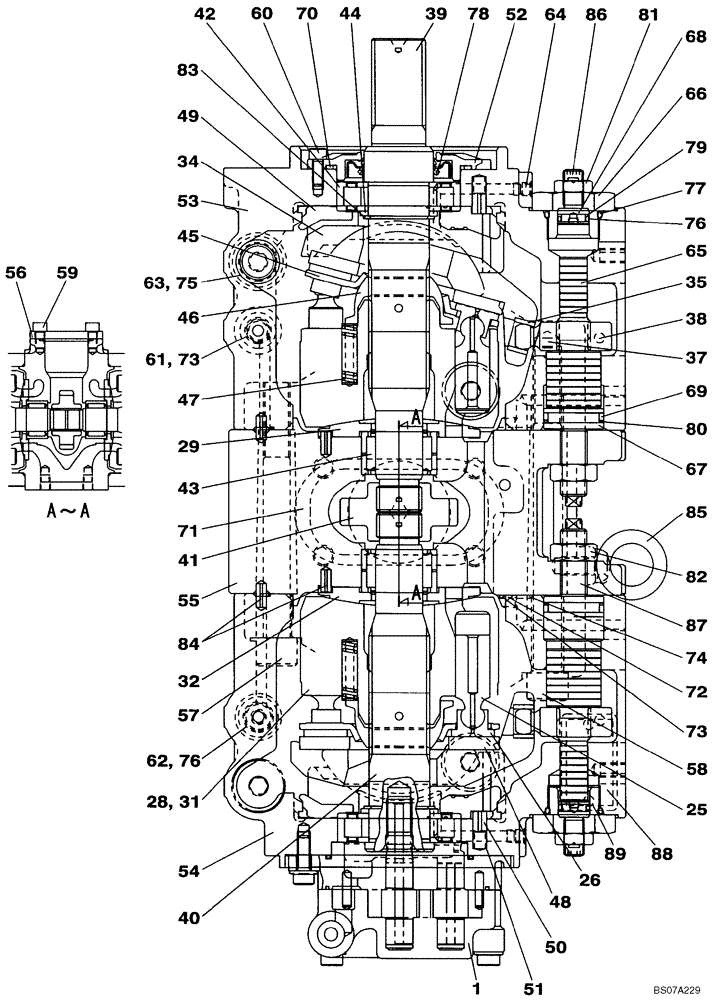 Схема запчастей Case CX160B - (08-87) - KLJ10570 PUMP ASSY, HYDRAULIC - PISTON (08) - HYDRAULICS