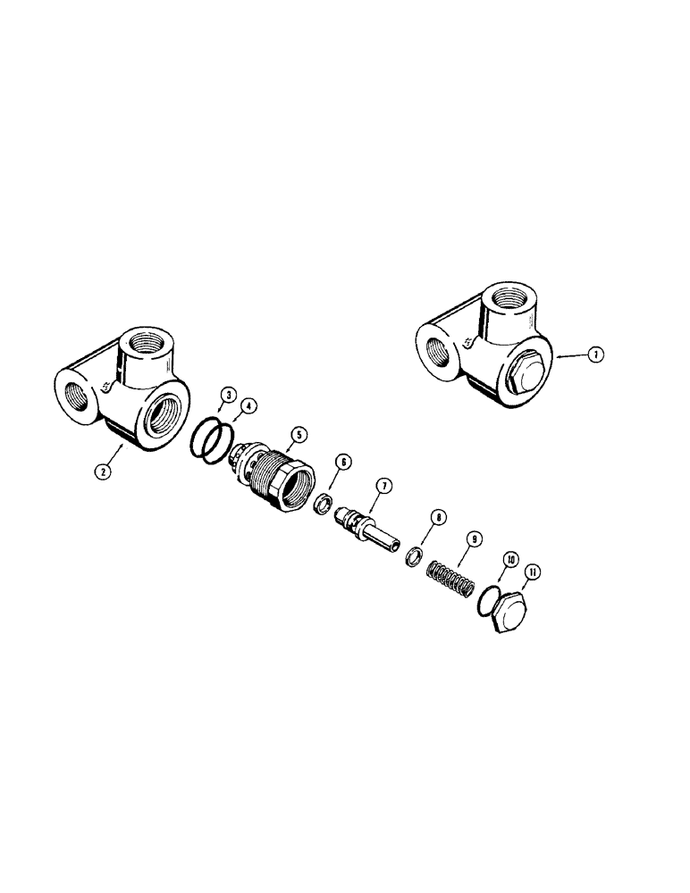 Схема запчастей Case 310G - (236) - D39719 AND D40200 RELIEF VALVES (07) - HYDRAULIC SYSTEM